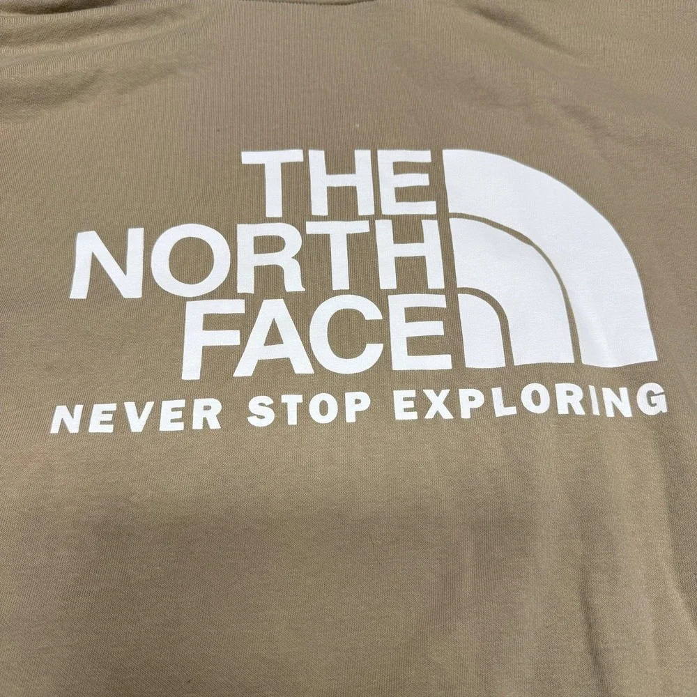 The North Face‎ Mens Hoodie XXL Tan Pullover Fleece Never Stop Exploring